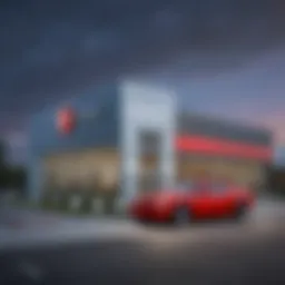 Exterior view of a Dodge dealership in Roseville