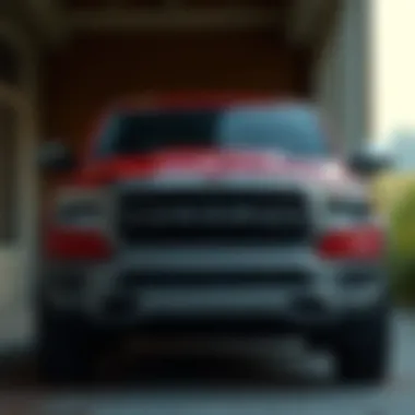 Dodge Ram 4x4 Longhorn Front Angle Front angle view of Dodge Ram 4x4 Longhorn showcasing its robust design