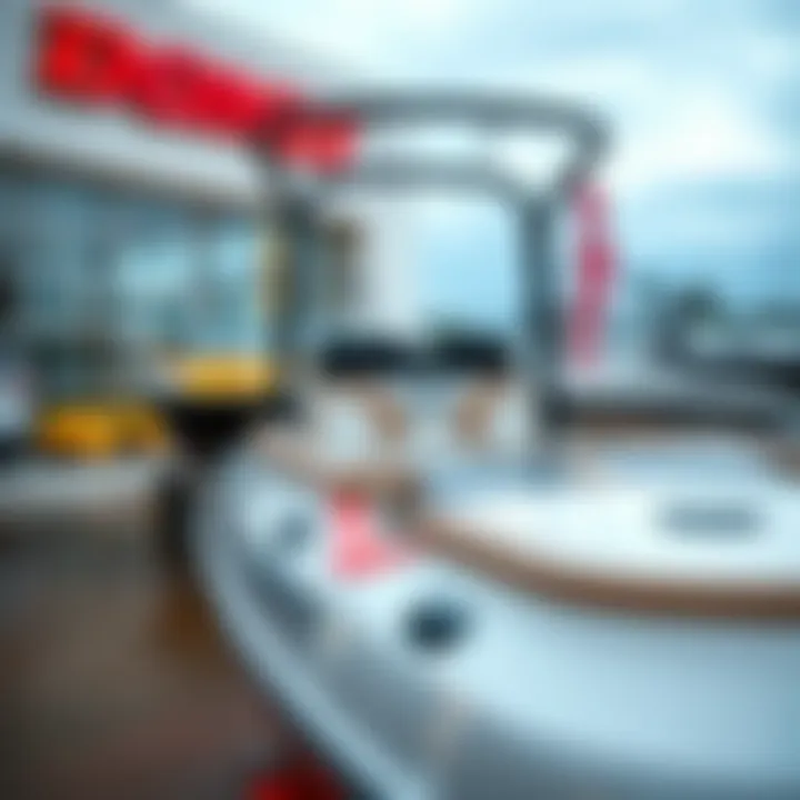 Showcasing a Donzi boat at a dealership