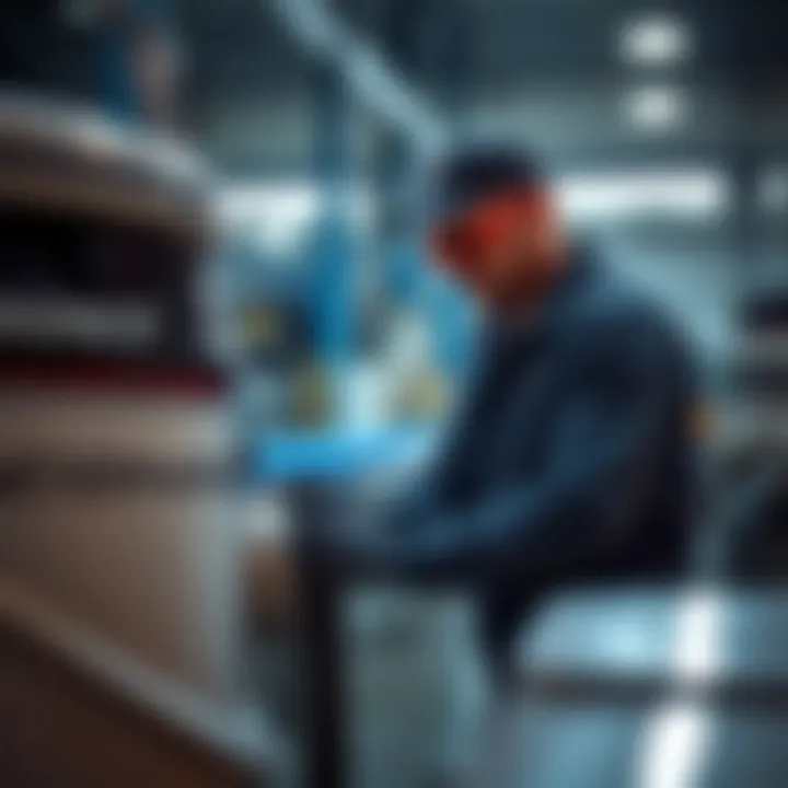 Expert service technician working on a Donzi boat