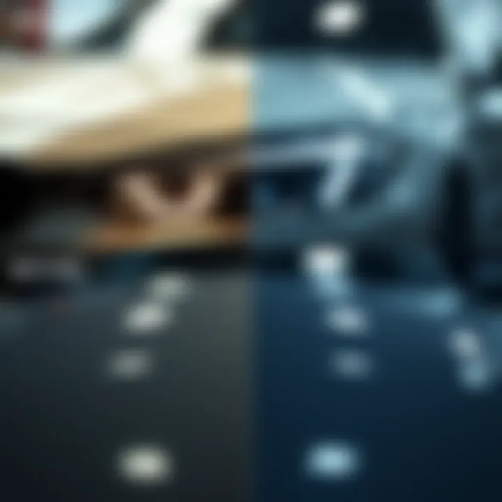 Transformation Through Scratch Removal Before and after car surface restoration