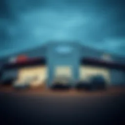 Exterior view of a modern car dealership in Ellensburg