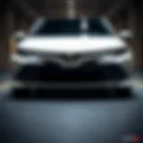 2023 Toyota Camry front view showcasing its sleek design