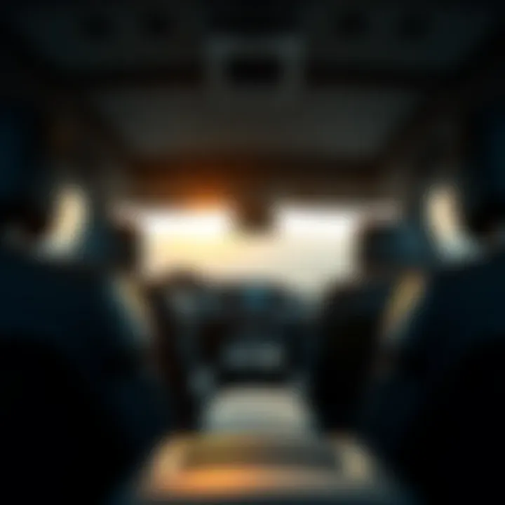Interior of a Modern Seven-Seater SUV Interior view of a modern seven-seater SUV