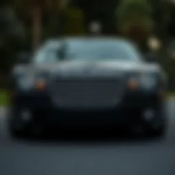 Front view of a 2009 Chrysler 300 showcasing its bold grille and sleek lines