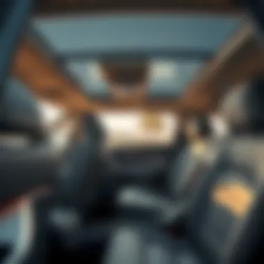 Luxurious Interior of the 2022 Acura MDX Interior layout of the 2022 Acura MDX highlighting premium materials.