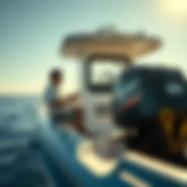 User Experience with 50 Horse Boat Motors User testing a 50 horse boat motor on a small vessel