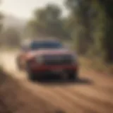 Chevrolet vehicle navigating a dirt road