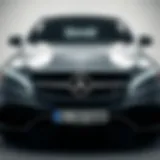 Front view of a sleek and affordable Mercedes model