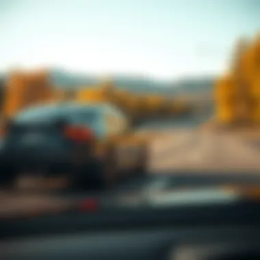 Affordable Car with Lane Assist Feature A sleek budget car showcasing lane assist technology on the road