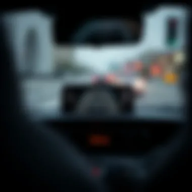 Lane Assist Dashboard Display Close-up view of lane assist dashboard display in a budget vehicle