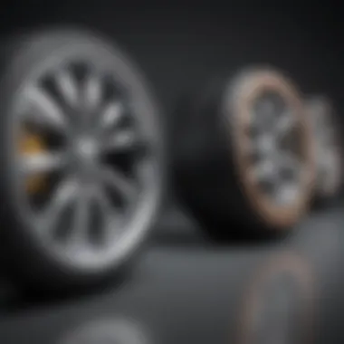 A vintage American Legend Wheel displayed alongside modern counterparts