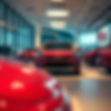 Showroom showcasing Kia vehicles