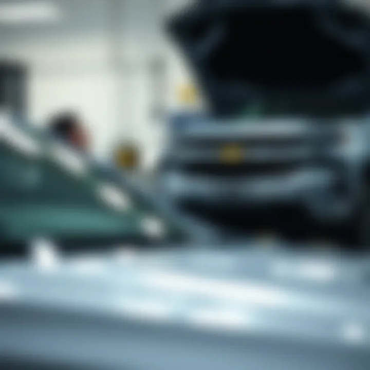 Mechanic working on a Chevy vehicle