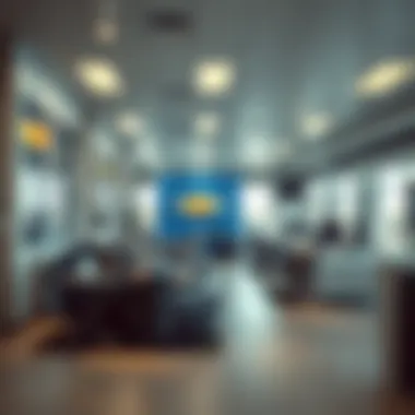 Customer service area in a Chevy dealership