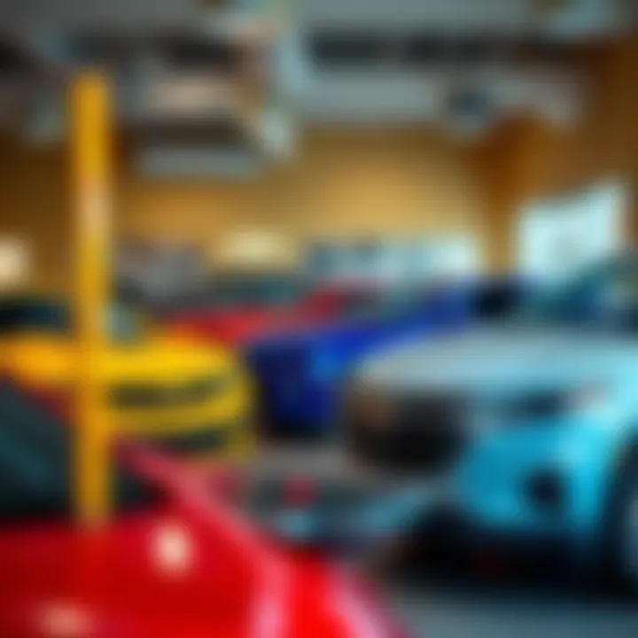 Showroom displaying a variety of Chevy models