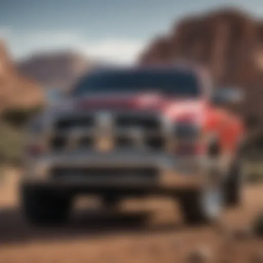 Front view of Dodge Ram Laramie showcasing its bold design