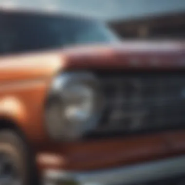 Features of a Popular Ford Model Close-up of a popular Ford model highlighting its features