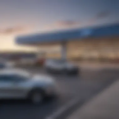 A scenic view of a Ford dealership in South Portland, showcasing the brand's presence in the area.