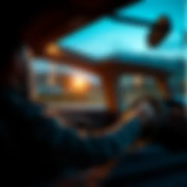 Test Driving a Ford: Customer Experience A satisfied customer test driving a Ford vehicle