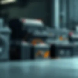 An array of marine batteries showcasing their robust designs