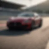 Maserati sports car on the racetrack