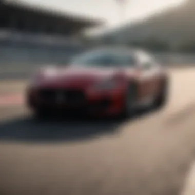 Maserati on the Racetrack Maserati sports car on the racetrack