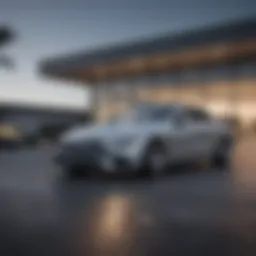Exterior view of a luxurious Mercedes-Benz dealership in Naples