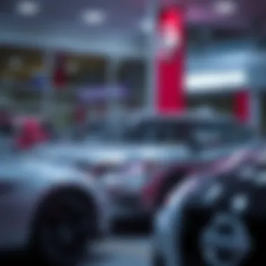 A variety of Nissan models displayed