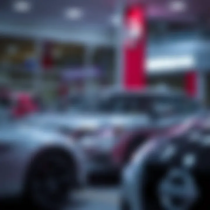 A variety of Nissan models displayed