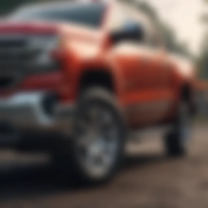 Close-up of Silverado Double Cab's exterior design