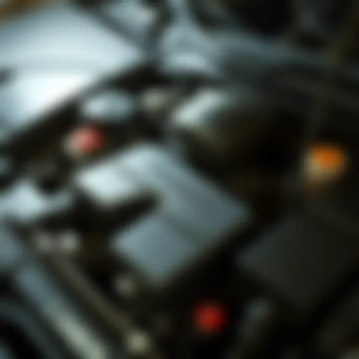 Close-up of the engine bay of the 2003 MR2 Spyder emphasizing engineering details