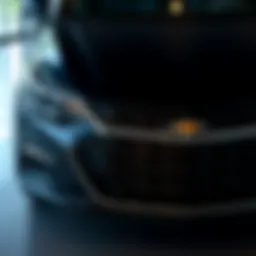 Close-up of the 2019 Chevrolet Cruze Diesel Sedan's front grille and headlights