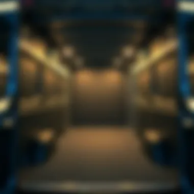 Interior layout highlighting the spacious cargo area of the van