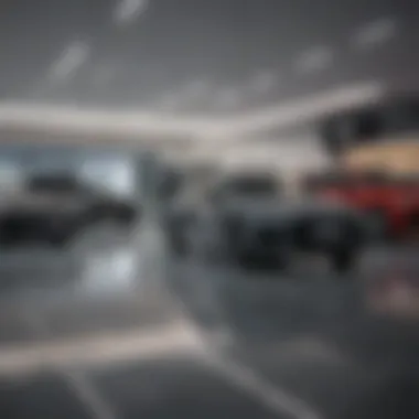 Audi Dealership Interior Display Interior display of Audi vehicles highlighting customer engagement