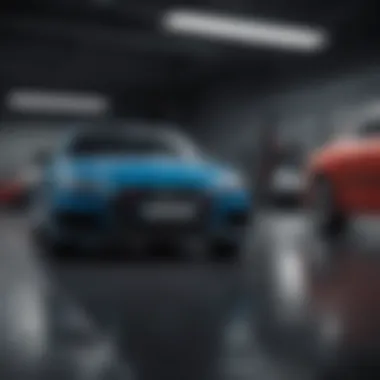 Diverse Selection of Audi Models Showroom featuring a diverse selection of Audi models
