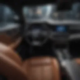 Luxury SUV interior showcasing premium materials