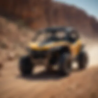 Can-Am Two-Up navigating rough terrain