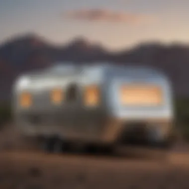 Sleek Design of the Coleman Lantern Travel Trailer Exterior view of the Coleman Lantern Travel Trailer showcasing its sleek design.
