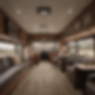 Spacious Living Area in the Coleman Lantern Travel Trailer Interior layout of the Coleman Lantern Travel Trailer highlighting the spacious living area.