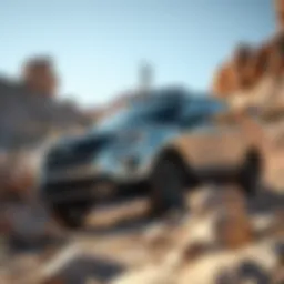 Ford Explorer navigating rocky terrain in Arizona