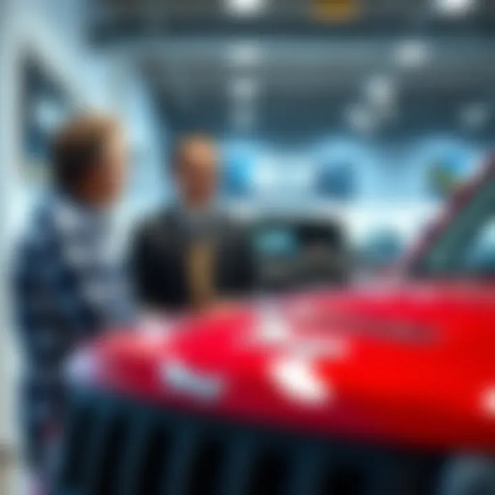 Consultation Experience at Jeep Dealership Customer engaged in consultation with a knowledgeable sales representative