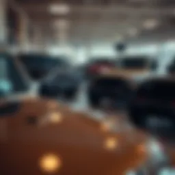 Showroom interior displaying a variety of Jeep models