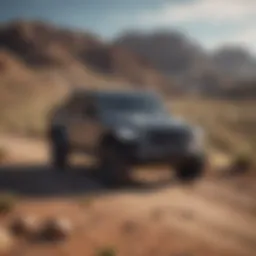 Jeep Gladiator parked on a rugged Texas landscape