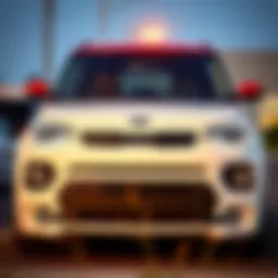 Exterior view of the Kia Soul showcasing its unique design