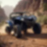 Yamaha ORV navigating through rugged terrain