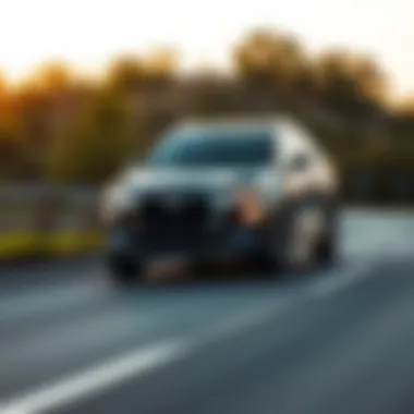 Dynamic SUV on a winding road showcasing performance