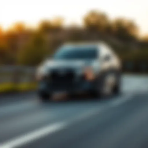 Dynamic SUV on a winding road showcasing performance