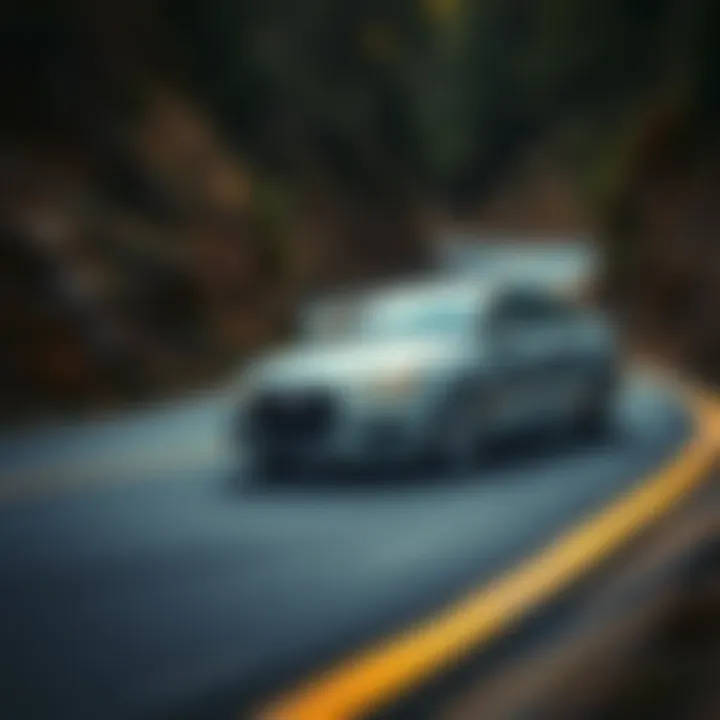 Audi S3 dynamic driving on a winding road