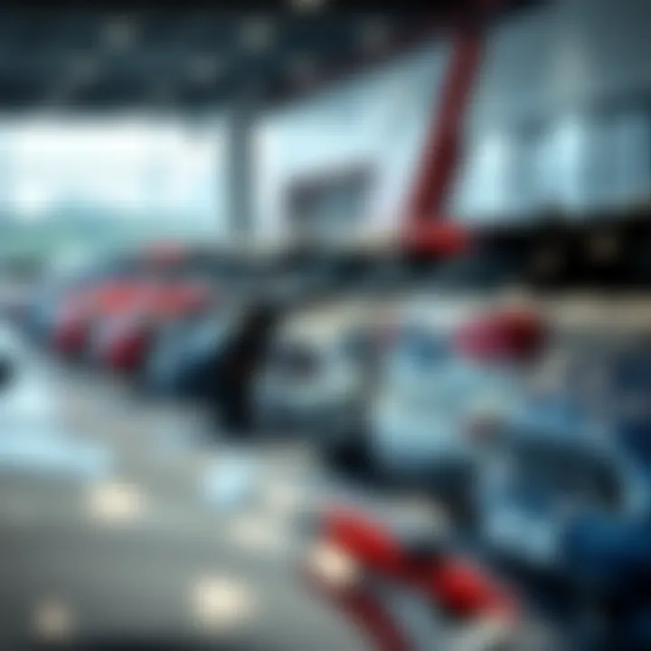 Mini SUVs lined up at a dealership, highlighting the variety in models available